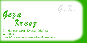 geza kresz business card